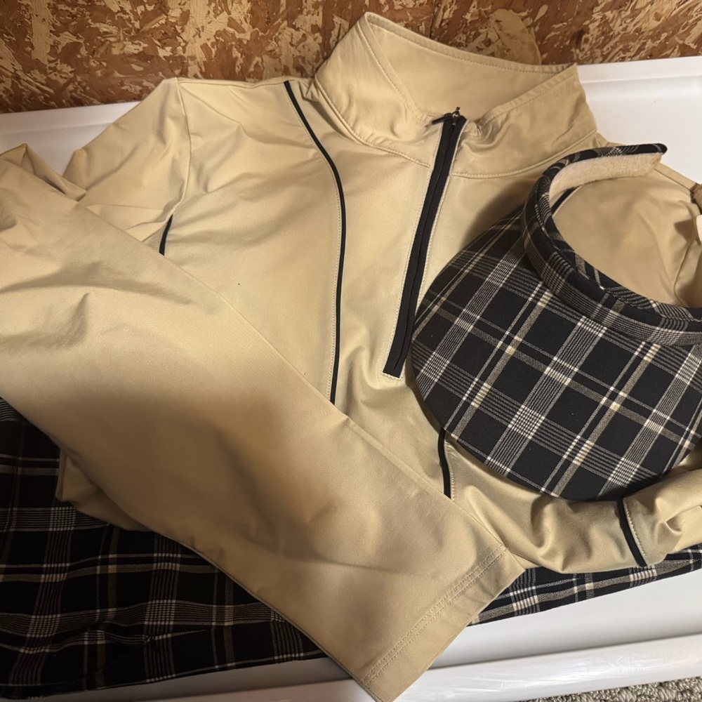 EP Pro Bundle - Plaid Shorts & 1/4 Zip Shirt with Visor